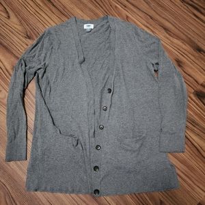 Old Navy Kimino/Cardigan Gray button down with Pockets